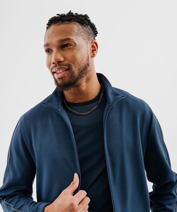 Sweat de sport zippé avec liserés réfléchissants homme vue2 - GEMO 4G HOMME - GEMO