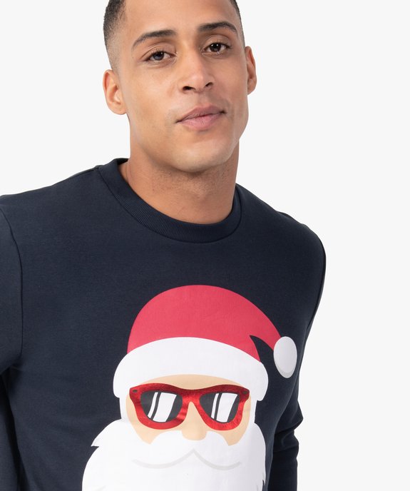 Sweat homme avec large motif Père Noël vue2 - GEMO (HOMME) - GEMO