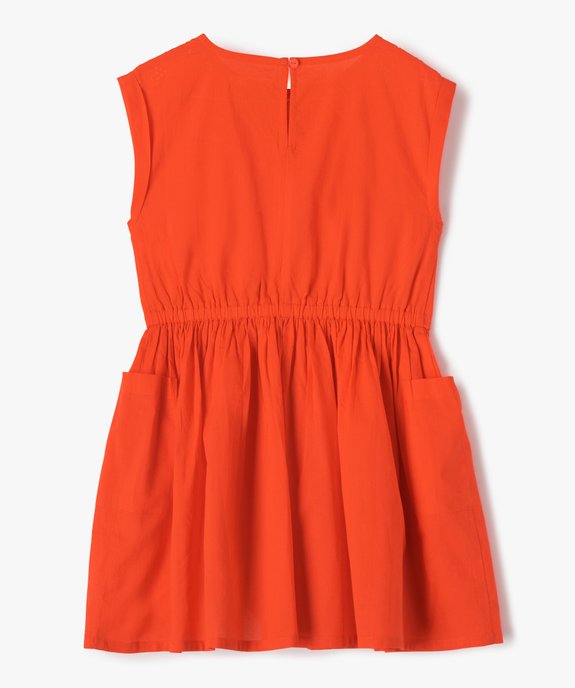 Robe fille en voile de coton et broderie anglaise vue3 - GEMO (ENFANT) - GEMO