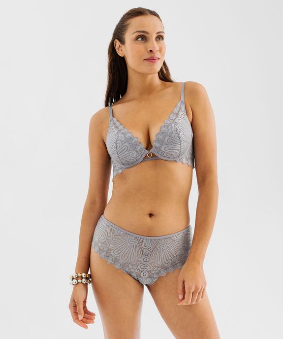 Soutien-gorge à armatures forme push-up en dentelle vue6 - GEMO(HOMWR FEM) - GEMO