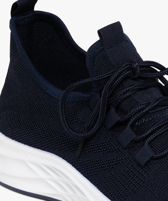 Baskets homme unies en mesh à col élastique et souple  vue6 - BOTTESINI - GEMO