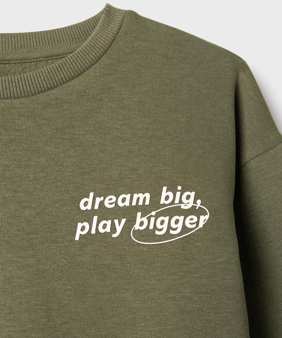 Sweat en molleton imprimé devant et dos garçon vue2 - GEMO 4G GARCON - GEMO