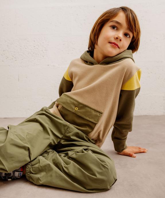 Sweat à capuche avec poche à rabat sur l’avant garçon vue6 - GEMO (ENFANT) - GEMO