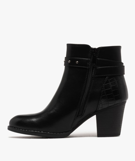 Boots à talon style santiags femme vue3 - GEMO(URBAIN) - GEMO