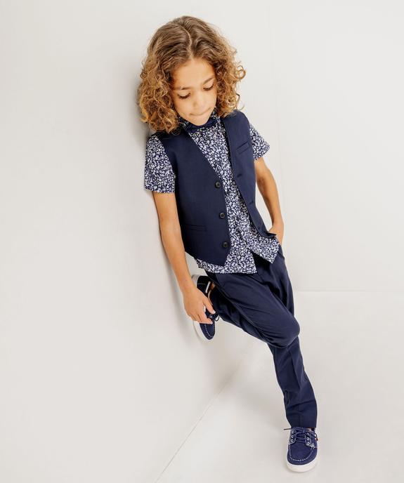Chemise à manches courtes fleurie et noeud papillon amovible garçon vue6 - GEMO (ENFANT) - GEMO