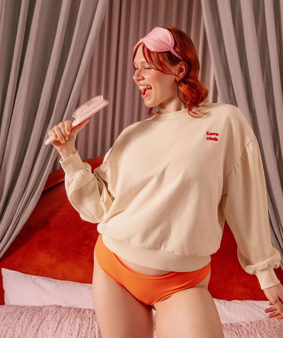 Sweat oversize avec manches froncées femme vue2 - GEMO(FEMME PAP) - GEMO