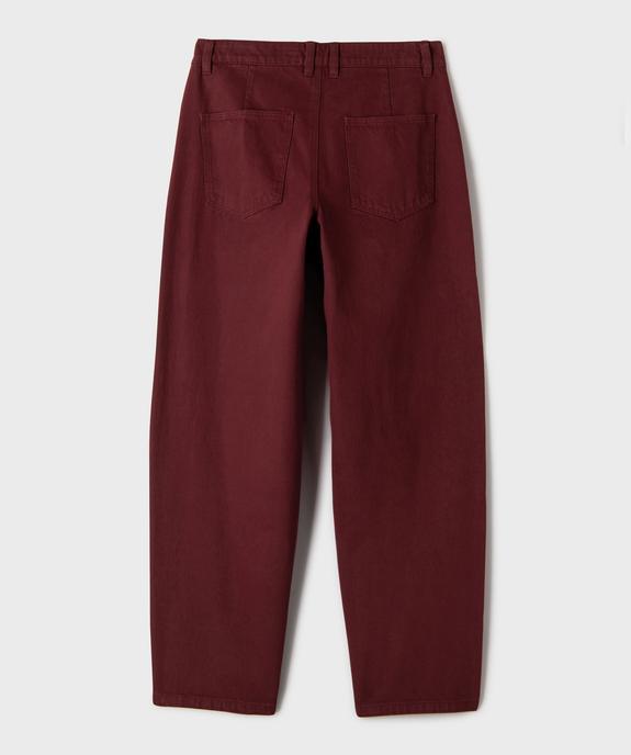 Pantalon barrel en toile 100% coton fille vue3 - GEMO (JUNIOR) - GEMO