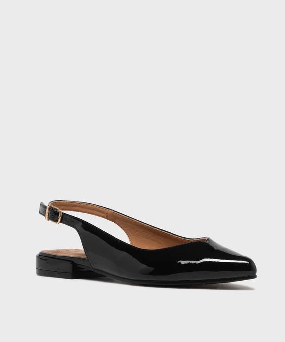 Escarpins slingback à bout pointu et talon plat femme - Follow Me vue2 - FOLLOW ME - GEMO