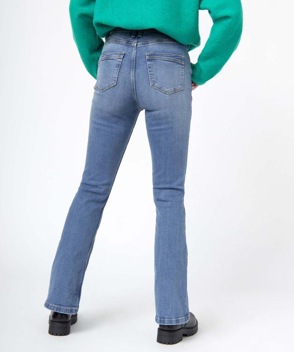 Jean femme coupe bootcut taille haute vue3 - GEMO 4G FEMME - GEMO