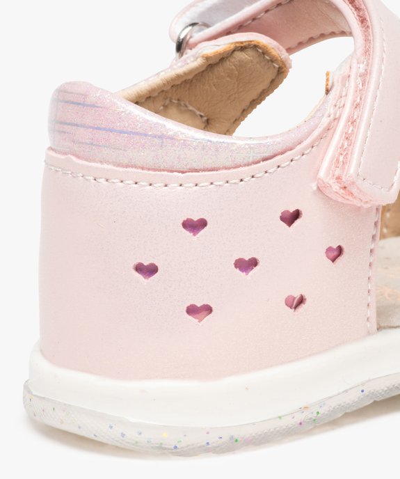 Sandales bébé fille avec brides scintillantes et motifs coeurs - Beppi vue6 - GEMO(BEBE DEBT) - GEMO