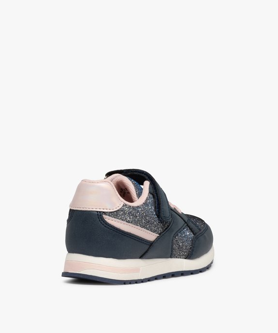 Baskets fille style retro running en mesh brillant vue4 - GEMO (ENFANT) - GEMO
