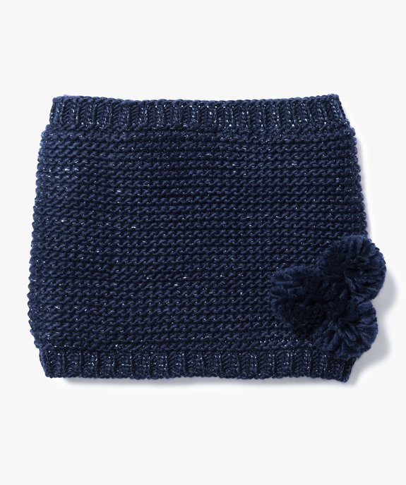 Snood en grosse maille avec fil pailleté et pompons vue1 - GEMO (ENFANT) - GEMO