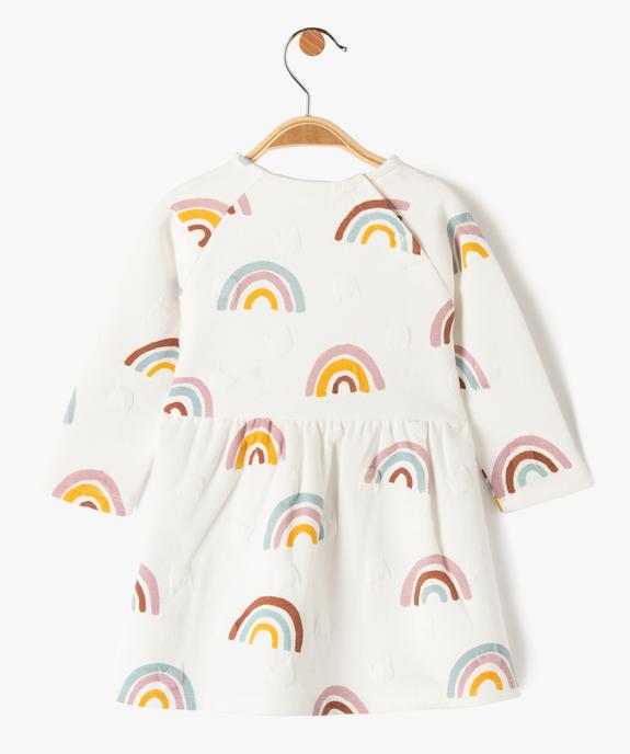 Robe bébé fille en maille à motif chat gaufré vue4 - GEMO(BEBE DEBT) - GEMO
