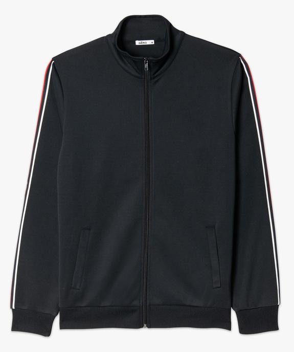 Sweat homme zippé à rayures sur les bras vue4 - GEMO (HOMME) - GEMO