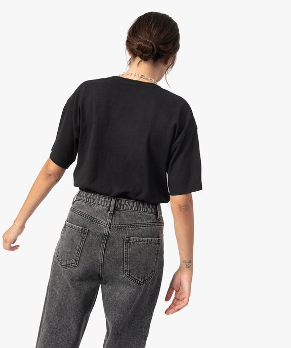 Tee-shirt femme avec bas élastiqué – LuluCastagnette  vue3 - LULUCASTAGNETTE - GEMO