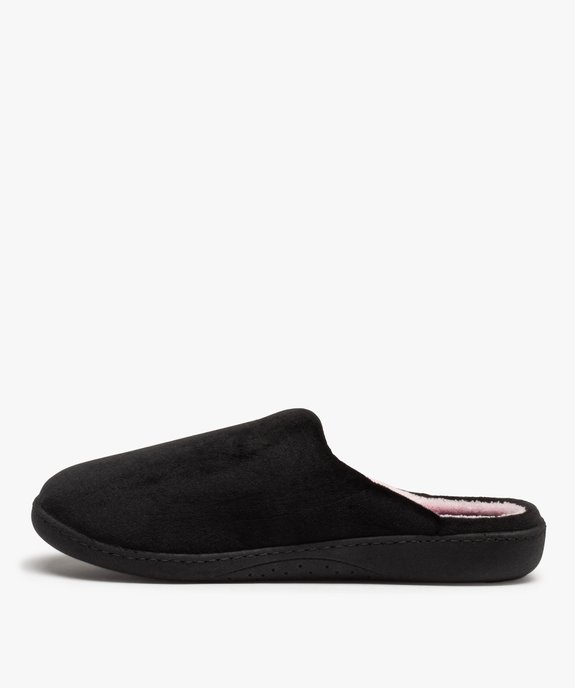 Chaussons femme mules unies en velours - Isotoner vue3 - ISOTONER - GEMO