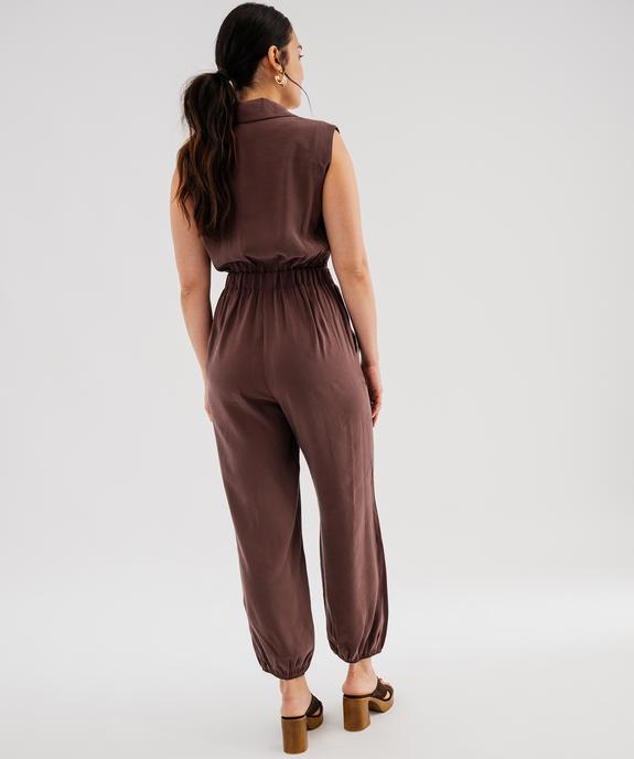 Combinaison pantalon unie avec fermeture zippée femme vue5 - GEMO 4G FEMME - GEMO
