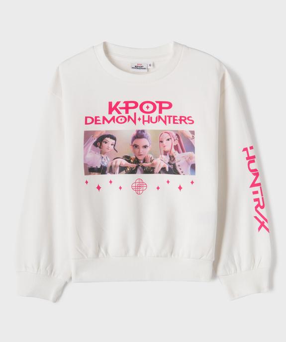 Sweat en molleton imprimé fille - KPop Demon Hunters vue1 - KPOP DEMON HUNTERS - GEMO