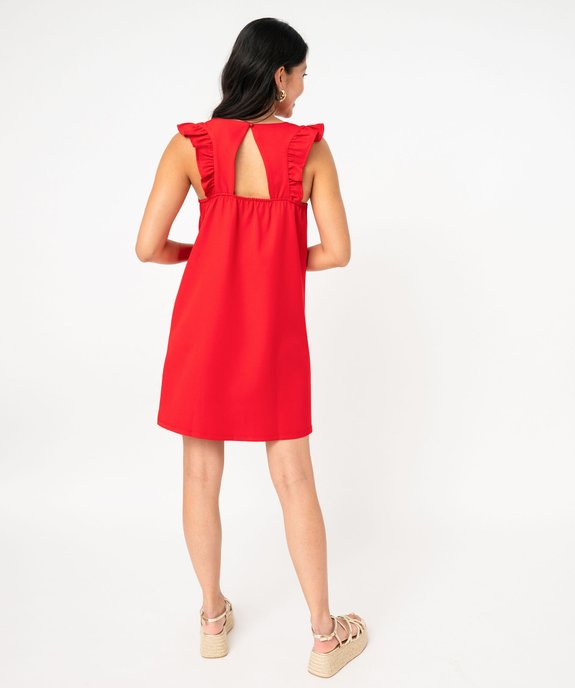 Robe sans manches à volants et dos ouvert femme vue3 - GEMO(FEMME PAP) - GEMO