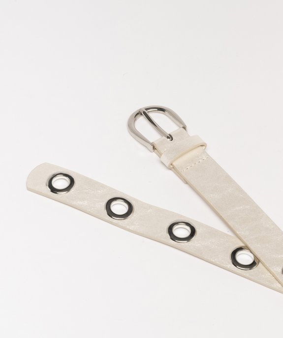 Ceinture à oeillets métalliques femme vue2 - GEMO (ACCESS) - GEMO