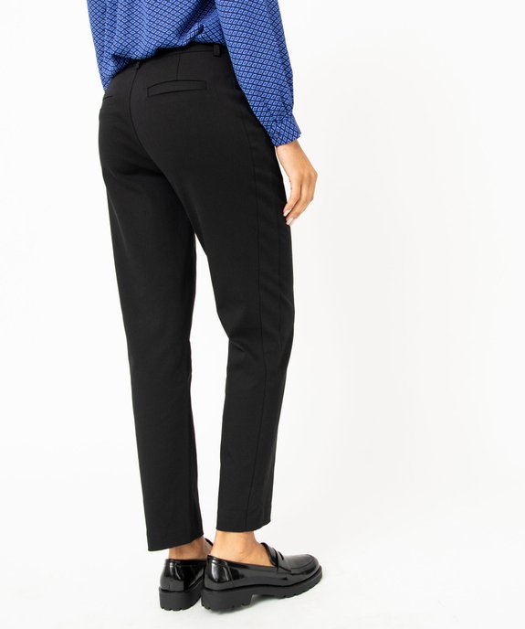 Pantalon femme coupe ample en toile extensible vue3 - GEMO(FEMME PAP) - GEMO