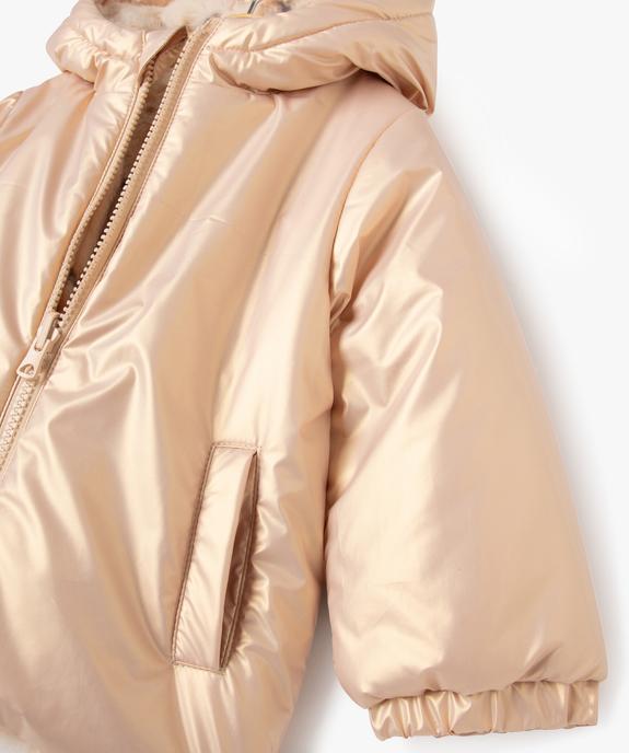 Blouson à capuche réversible bébé fille vue2 - GEMO 4G BEBE - GEMO