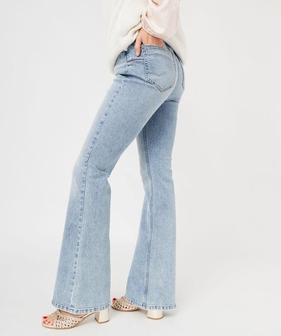 Jean bootcut taille haute avec fine ceinture femme vue1 - GEMO 4G FEMME - GEMO