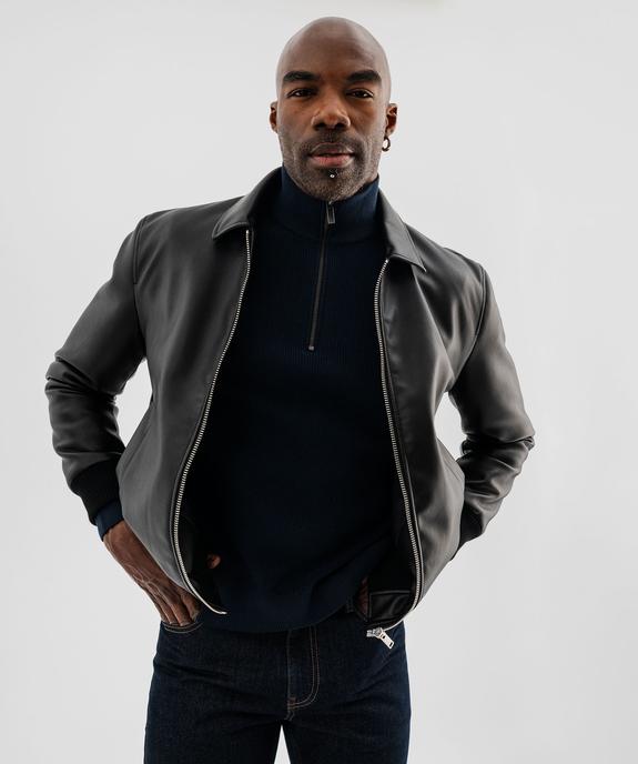Pull en coton à col camionneur homme vue5 - GEMO (HOMME) - GEMO