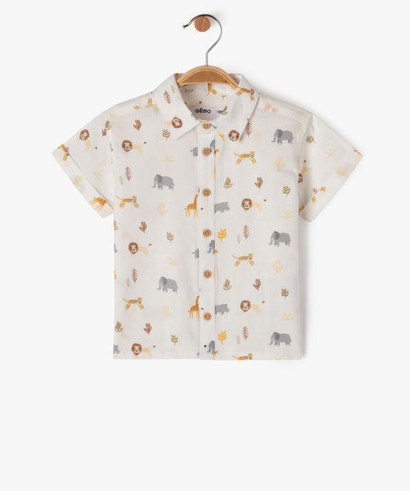 Chemise à manches courtes avec motifs bébé garçon vue1 - GEMO(BEBE DEBT) - GEMO