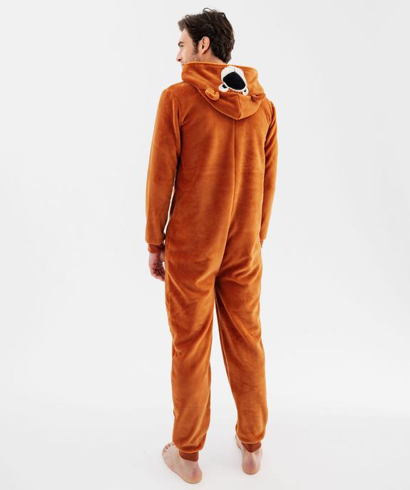 Combinaison pyjama à capuche en maille  motif ours homme vue3 - GEMO(HOMWR HOM) - GEMO
