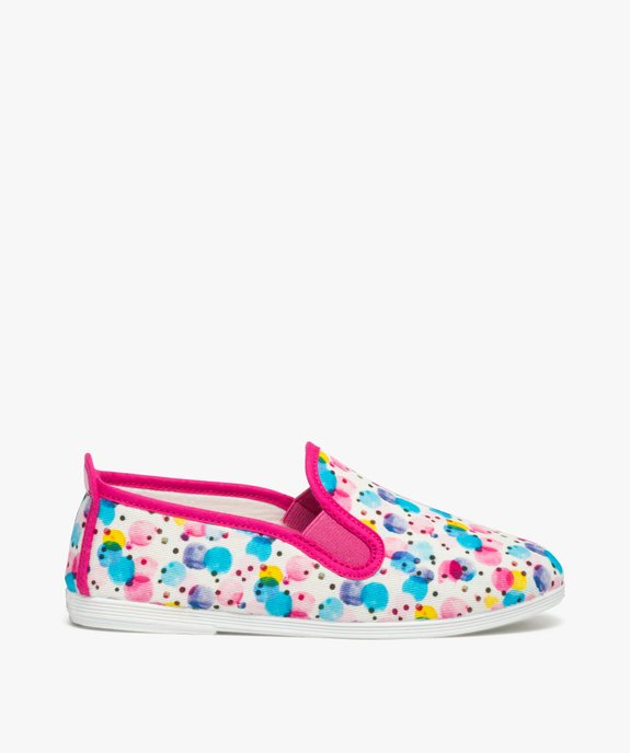 Pantoufles fille couvrantes en toile imprimée vue1 - GEMO (ENFANT) - GEMO