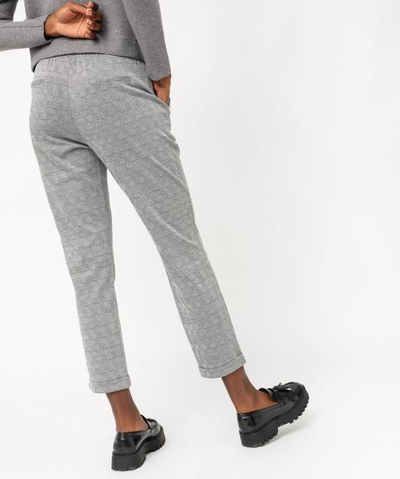 Pantalon en maille extensible à micro motifs femme vue3 - GEMO(FEMME PAP) - GEMO