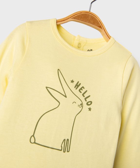 Pyjama dors-bien en coton avec motif sur le buste bébé garçon vue2 - GEMO(BB COUCHE) - GEMO
