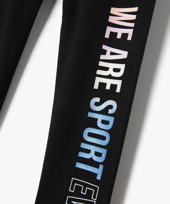 Leggings fille avec inscription pailleté sur un côté vue2 - GEMO (ENFANT) - GEMO