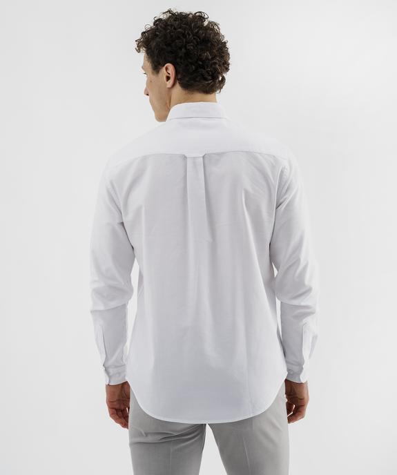 Chemise manches longues regular en coton rayé homme vue2 - GEMO 4G HOMME - GEMO