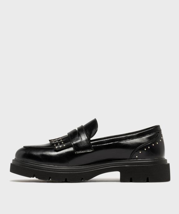 Mocassins à clous et épaisse semelle crantée femme vue3 - 5 MILES - GEMO