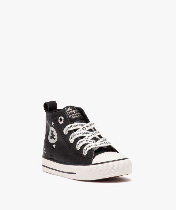 Baskets fille mid-cut unies à zip et à lacets - LuluCastagnette vue2 - LULU CASTAGNETT - GEMO