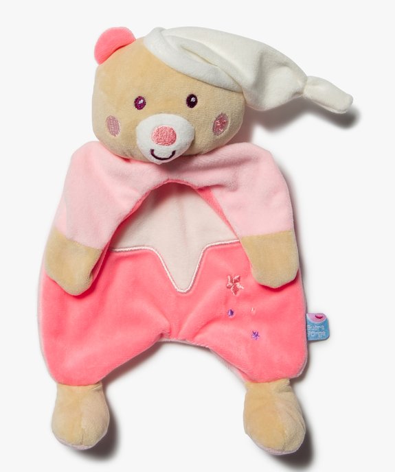 Doudou plat bébé phosphorescent avec tête d’ours– Sucre d’Orge vue1 - SUCRE D'ORGE - GEMO