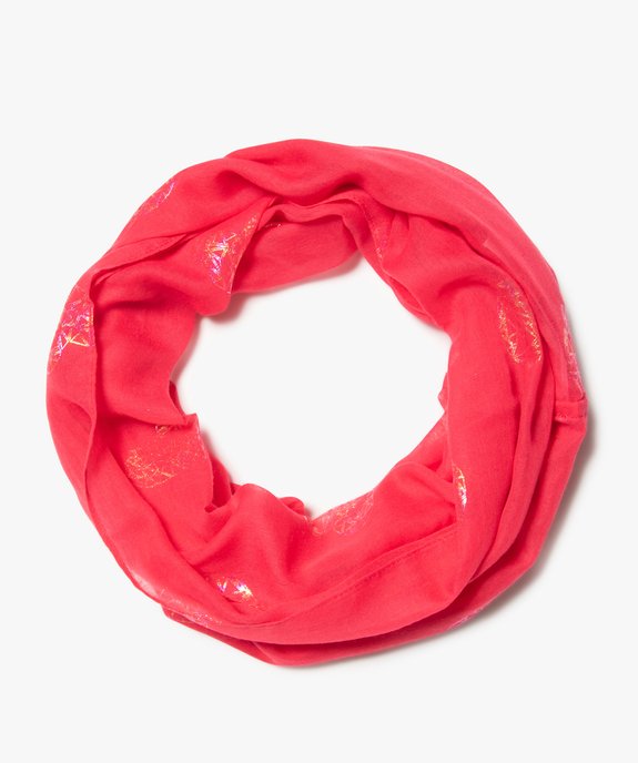 Foulard fille snood à cœurs irisés vue1 - GEMO 4G FILLE - GEMO