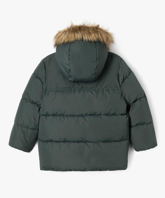 Blouson à capuche doublé fourrure imitation garçon - GEMO 4G GARCON Blouson à capuche doublé fourrure imitation garçon vue4 - GEMO 4G GARCON - GEMO