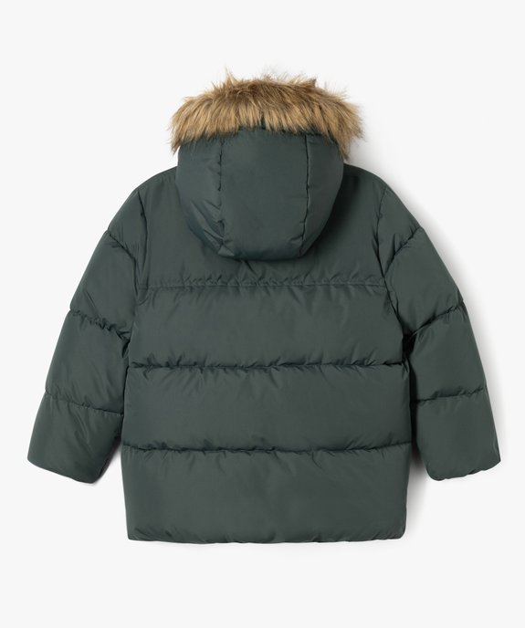Blouson à capuche doublé fourrure imitation garçon vue4 - GEMO 4G GARCON - GEMO