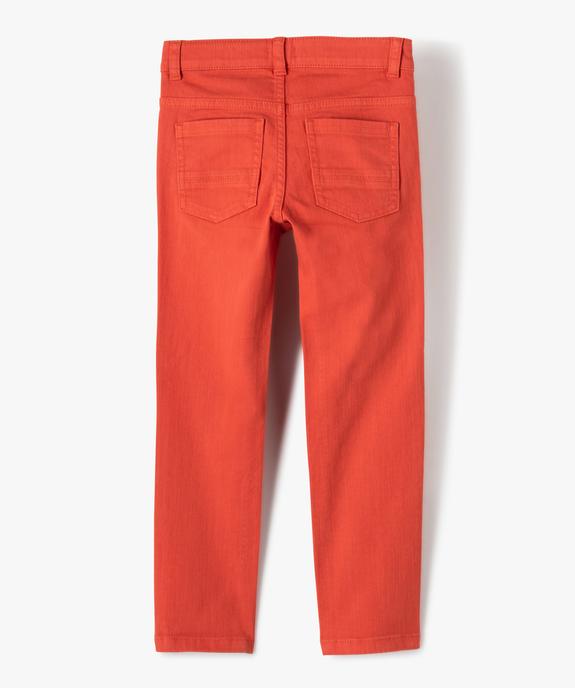 Pantalon garçon uni coupe Slim extensible  vue3 - GEMO 4G GARCON - GEMO