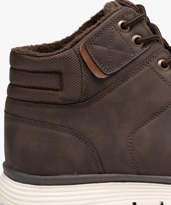 Baskets homme semi-montantes avec intérieur fourré vue6 - GEMO (CASUAL) - GEMO
