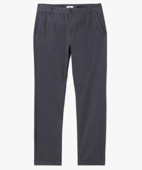 Pantalon chino coupe slim en coton stretch homme vue4 - GEMO (HOMME) - GEMO