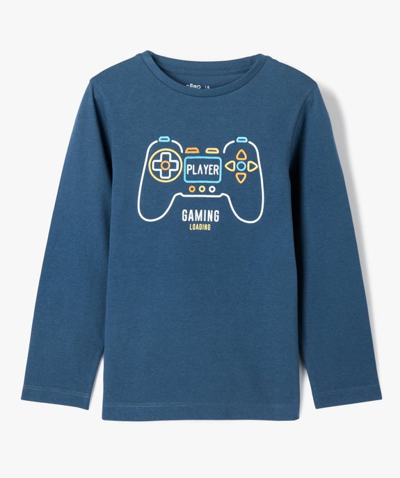 Tee-shirt à manches longues avec motif garçon vue1 - GEMO (ENFANT) - GEMO