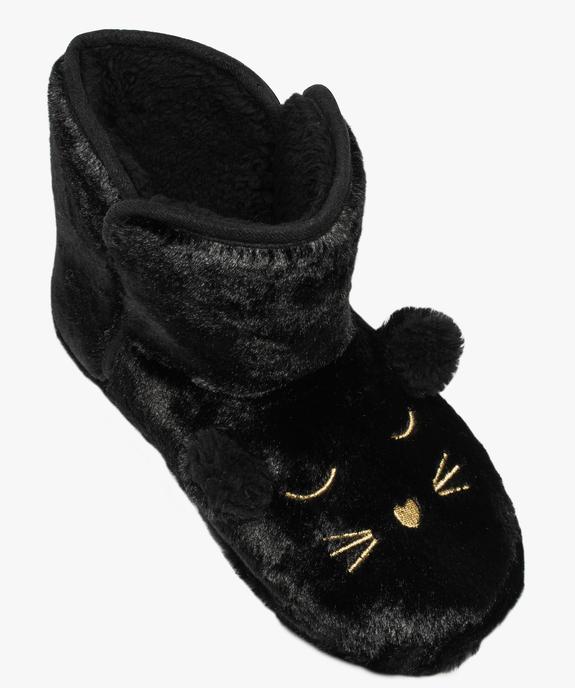 Chaussons montants   avec motif animal et oreilles  relief vue5 - GEMO(HOMWR FEM) - GEMO