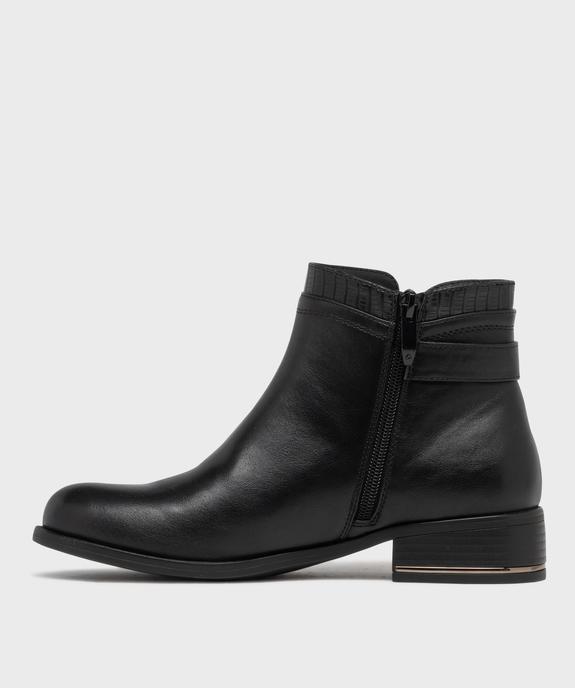 Boots à talon plat et boucle décorative femme vue3 - VALENTINA BALDA - GEMO