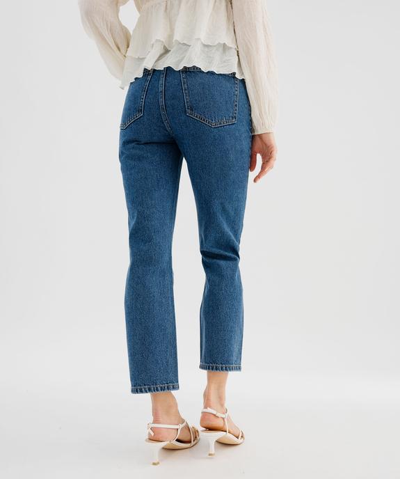 Jean cropped straight taille haute femme vue4 - GEMO 4G FEMME - GEMO