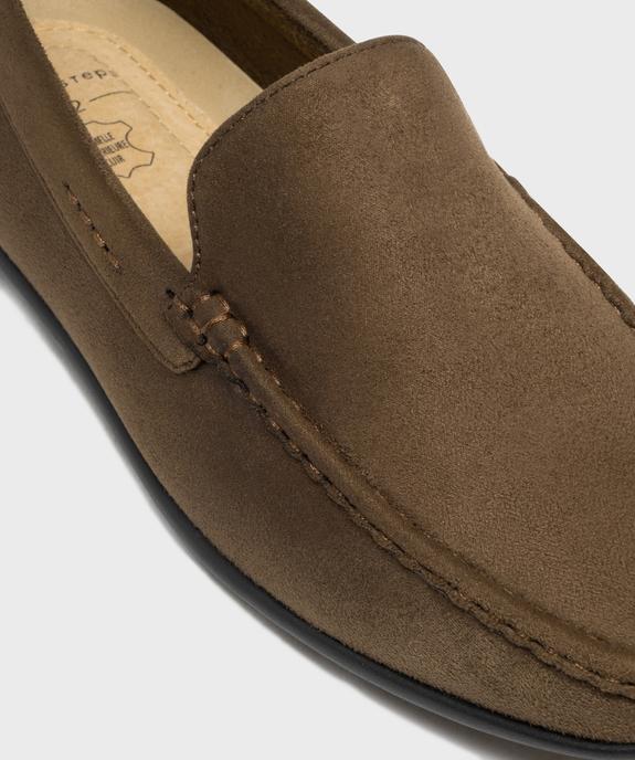 Mocassins en suédine et semelle intérieure cuir homme vue6 - URBAN STEPS - GEMO