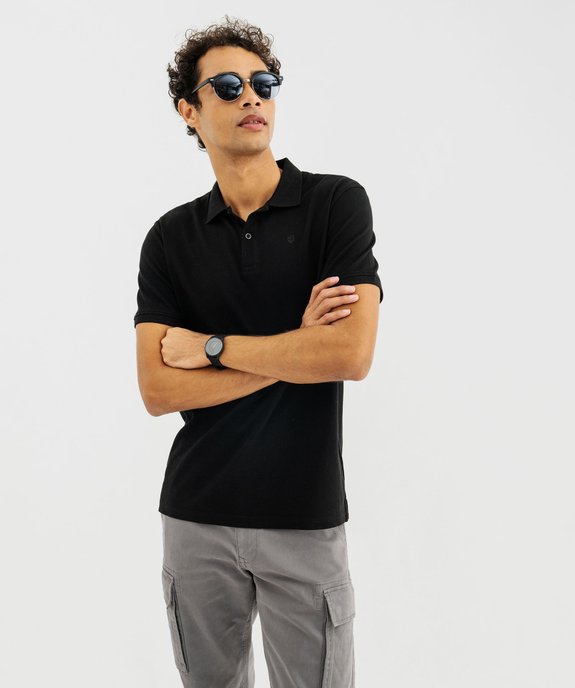 Polo à manches courtes en maille piquée homme vue1 - GEMO 4G HOMME - GEMO